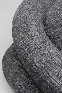 Sofy*KARE Design Sofa 2-osobowa Czarna Tkanina Melanżowa 182 Cm