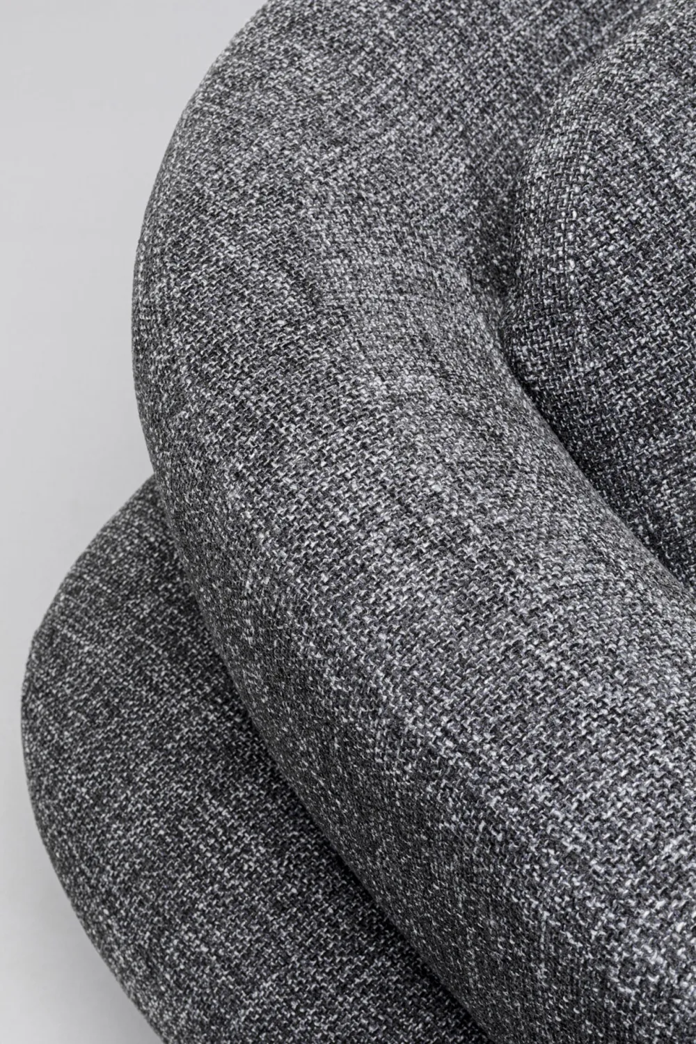 Sofy*KARE Design Sofa 2-osobowa Czarna Tkanina Melanżowa 182 Cm