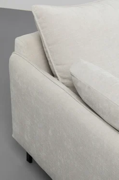 Sofy*KARE Design Sofa 3-osobowa Do Salonu Kremowa Z Czarnymi Stalowymi Nogami 245 Cm