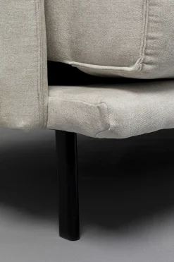 Sofy*KARE Design Sofa 3-osobowa Do Salonu Kremowa Z Czarnymi Stalowymi Nogami 245 Cm
