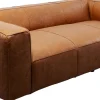 Sofy*KARE Design Sofa 3-osobowa Jasnobrązowa Ekskluzywna Skóra Semianilinowa 220 Cm