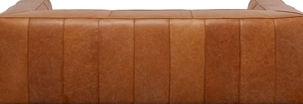 Sofy*KARE Design Sofa 3-osobowa Jasnobrązowa Ekskluzywna Skóra Semianilinowa 220 Cm