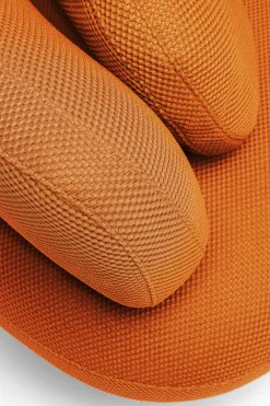 Sofy*KARE Design Sofa 2-osobowa Nowoczesna Tapicerka Pomarańczowa Nogi Czarne 182 Cm