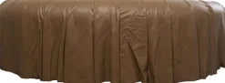 Sofy*KARE Design Sofa 3-osobowa Pikowana Brązowa Skóra Semianilinowa 226 Cm