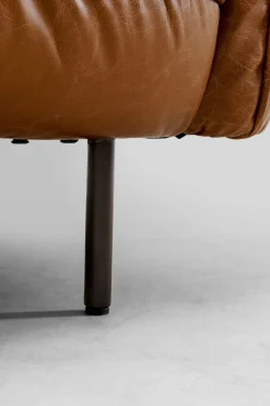 Sofy*KARE Design Sofa 3-osobowa Skóra Semianilinowa Brązowa 226 Cm
