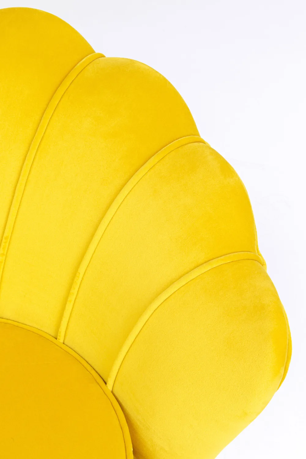 Sofy*KARE Design Sofa 2-osobowa Welurowa żółta 132 Cm Nogi Złote