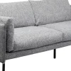 Sofy*KARE Design Sofa 3-osobowa W Kolorze Szarym Nogi Stalowe Czarne 230 Cm