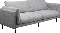 Sofy*KARE Design Sofa 3-osobowa W Kolorze Szarym Nogi Stalowe Czarne 230 Cm