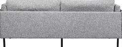 Sofy*KARE Design Sofa 3-osobowa W Kolorze Szarym Nogi Stalowe Czarne 230 Cm