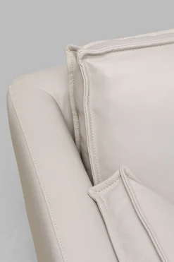 Sofy*KARE Design Sofa 3-os. Skórzana Szara Nogi Czarne 233 Cm