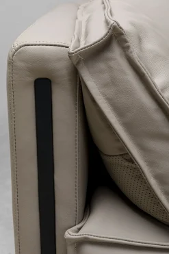 Sofy*KARE Design Sofa 3-os. Skórzana Szara Nogi Czarne 233 Cm