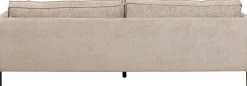 Sofy*KARE Design Sofa 3-os. Tapicerowana W Kolorze Szarym Nogi Stal Czarne 233 Cm