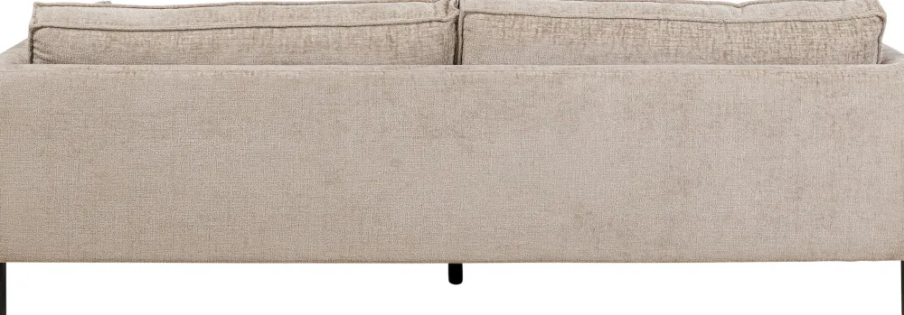 Sofy*KARE Design Sofa 3-os. Tapicerowana W Kolorze Szarym Nogi Stal Czarne 233 Cm
