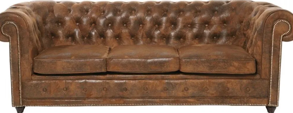 Sofy*KARE Design Sofa Oxford 3-osobowa Ekoskóra