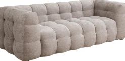 Sofy*KARE Design Sofa Pikowana 3-osobowa Jasnobrązowa 240 Cm