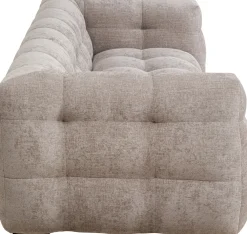 Sofy*KARE Design Sofa Pikowana 3-osobowa Jasnobrązowa 240 Cm