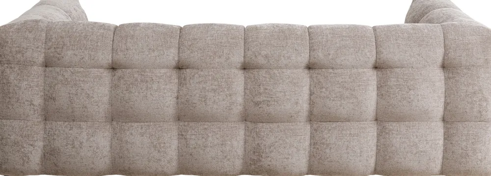 Sofy*KARE Design Sofa Pikowana 3-osobowa Jasnobrązowa 240 Cm