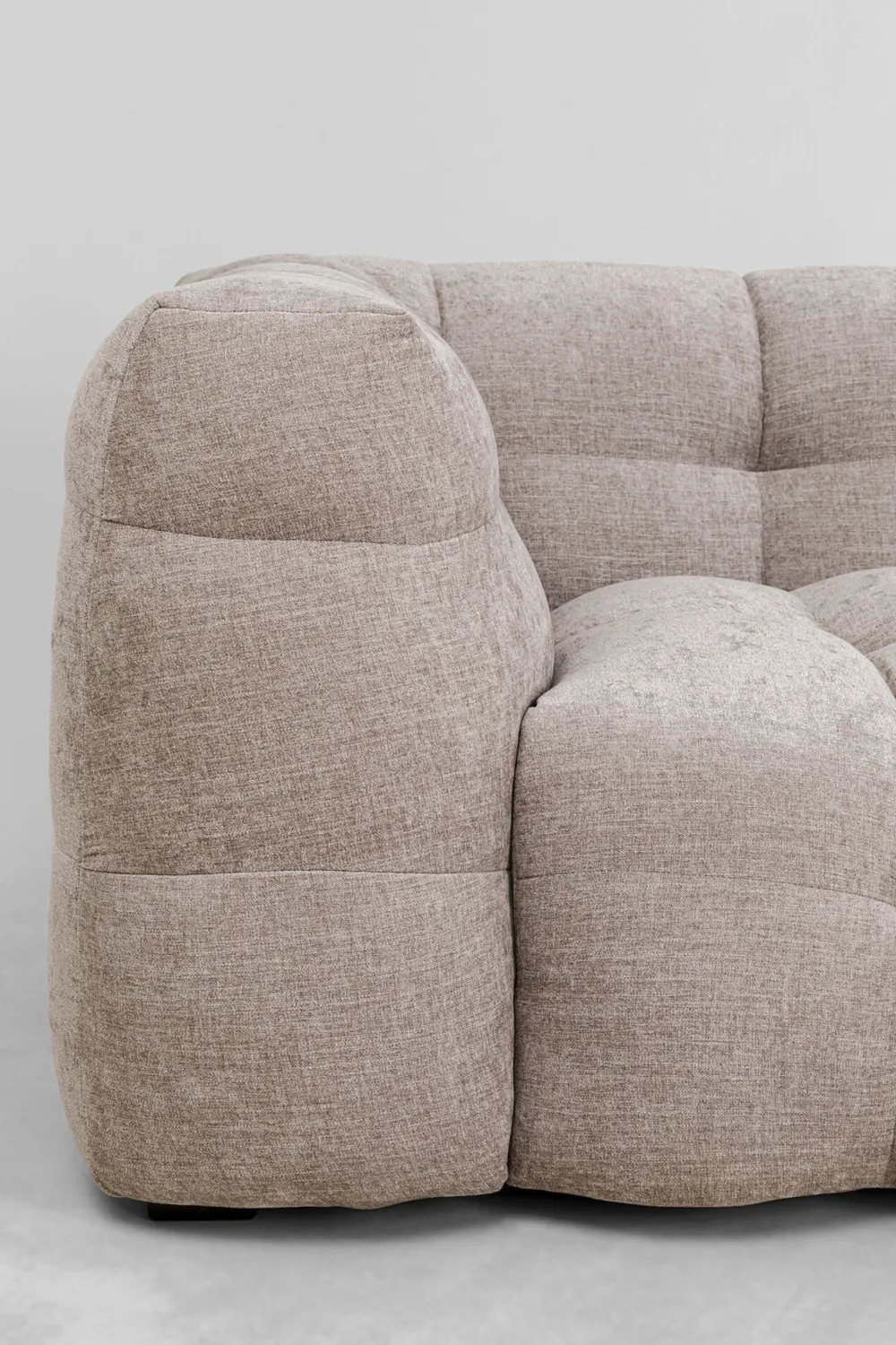 Sofy*KARE Design Sofa Pikowana 3-osobowa Jasnobrązowa 240 Cm