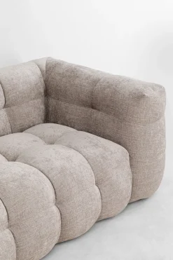 Sofy*KARE Design Sofa Pikowana 3-osobowa Jasnobrązowa 240 Cm