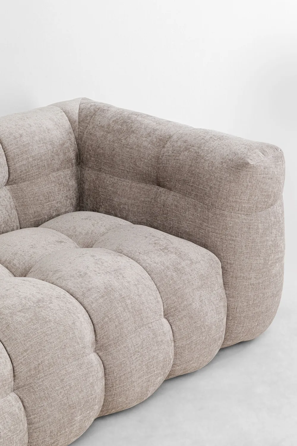 Sofy*KARE Design Sofa Pikowana 3-osobowa Jasnobrązowa 240 Cm