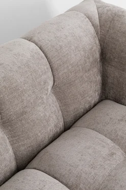 Sofy*KARE Design Sofa Pikowana 3-osobowa Jasnobrązowa 240 Cm