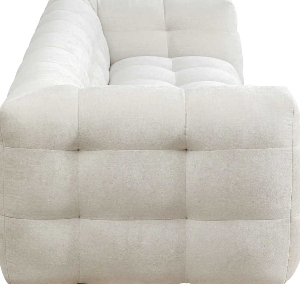 Sofy*KARE Design Sofa Pikowana 3-osobowa Kremowa 240 Cm