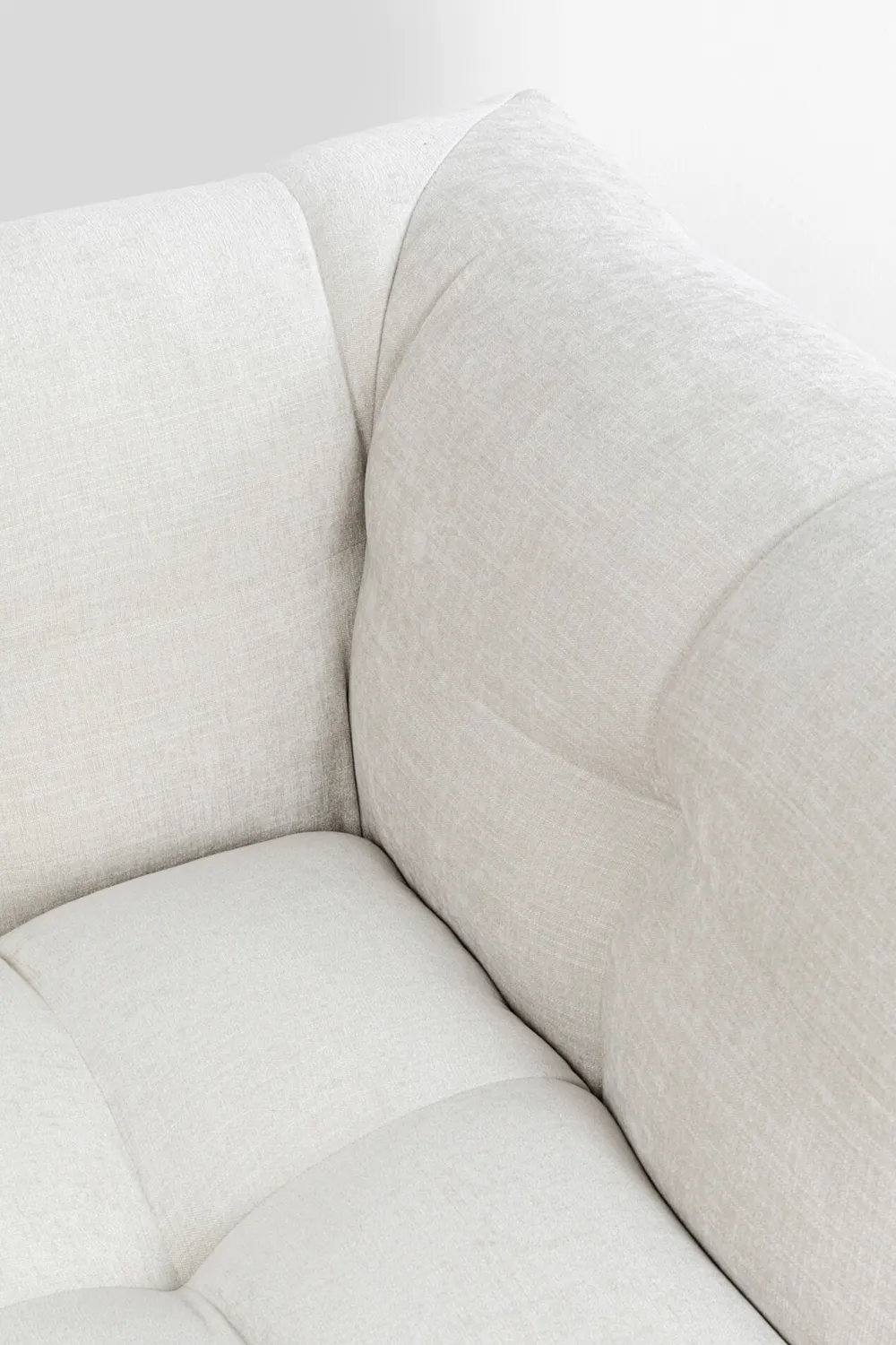 Sofy*KARE Design Sofa Pikowana 3-osobowa Kremowa 240 Cm