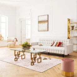 Sofy*KARE Design Sofa Rozkładana Milchbar 219 Cm Beżowa