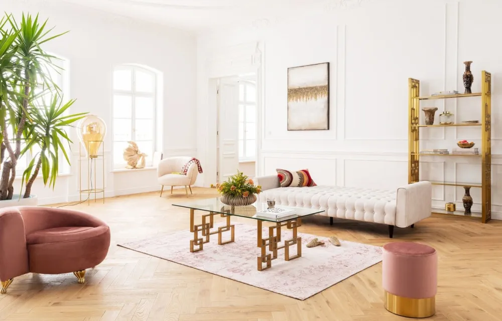 Sofy*KARE Design Sofa Rozkładana Milchbar 219 Cm Beżowa