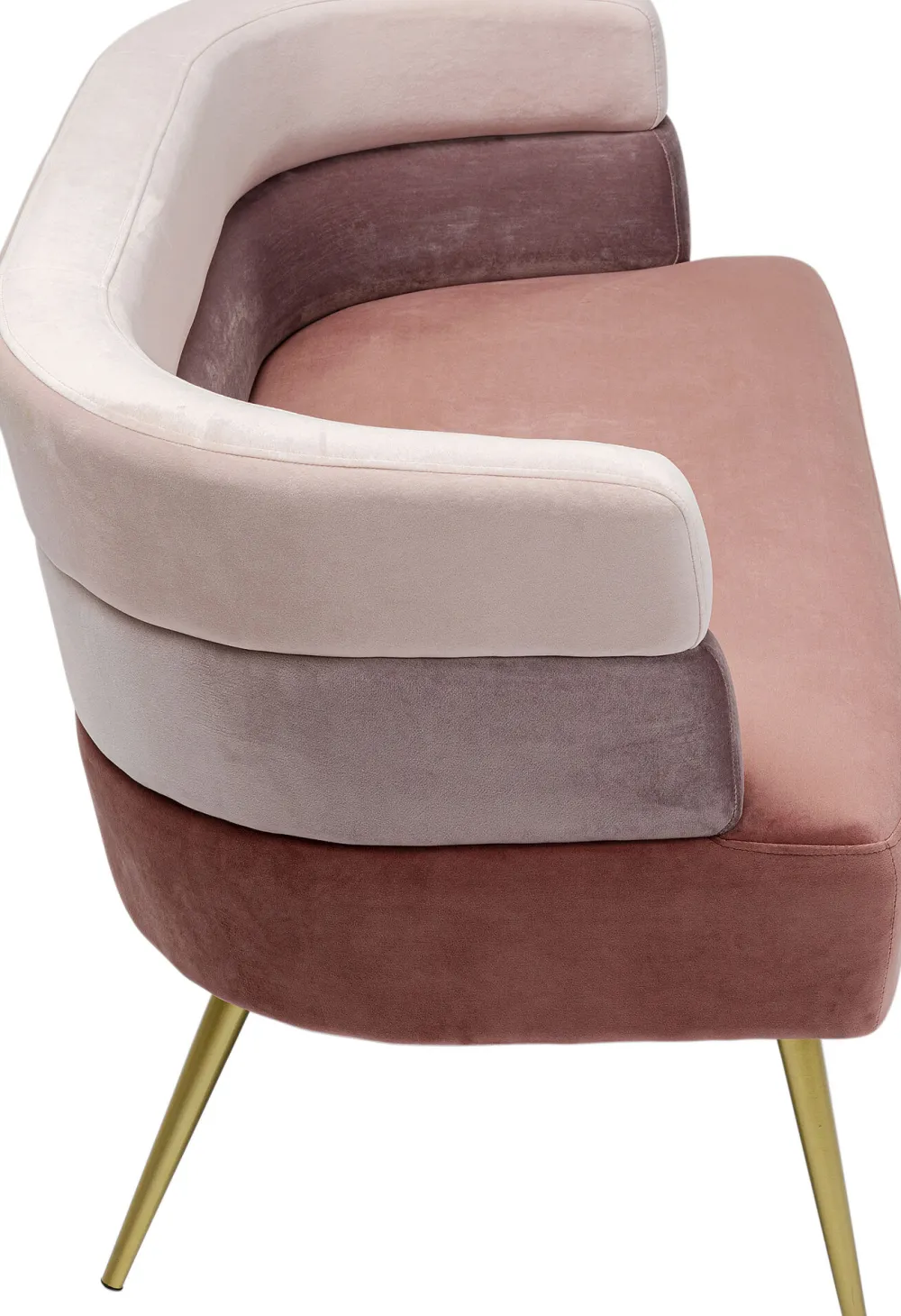 Sofy*KARE Design Sofa Sandwich 125 Cm Jasnoróżowa
