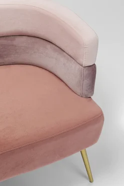 Sofy*KARE Design Sofa Sandwich 125 Cm Jasnoróżowa