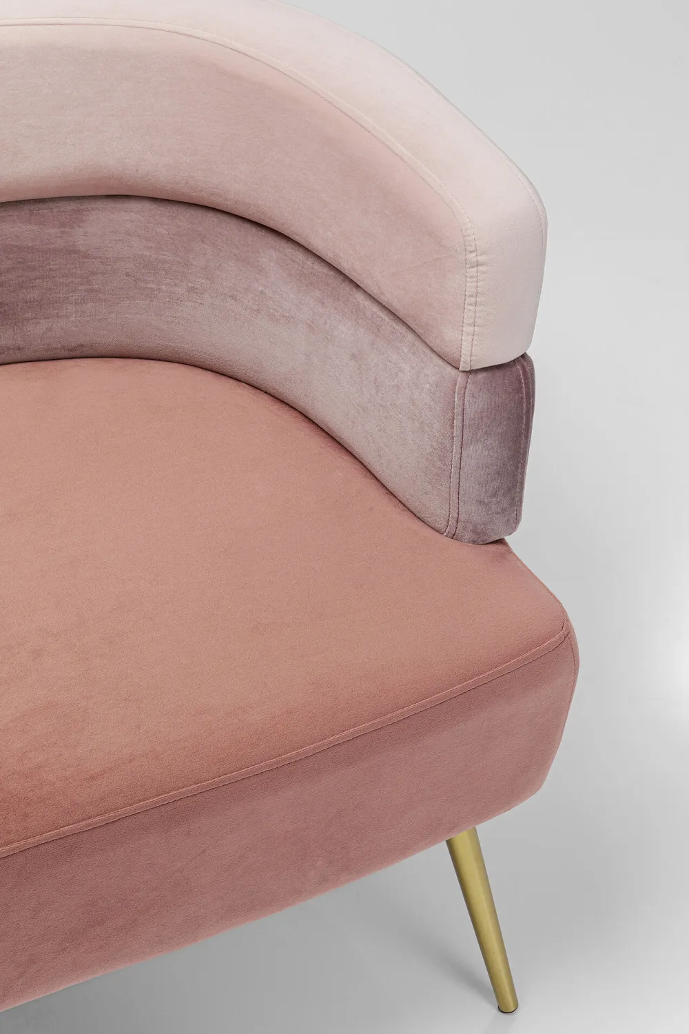 Sofy*KARE Design Sofa Sandwich 125 Cm Jasnoróżowa