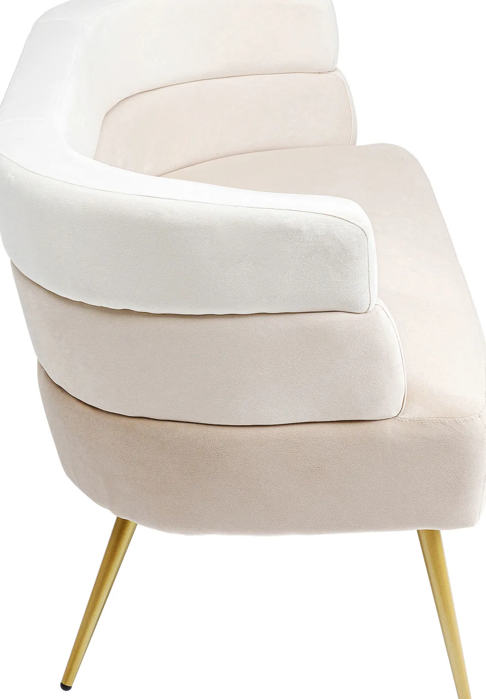 Sofy*KARE Design Sofa Sandwich 2 Os. 125 Cm Kremowo-beżowa