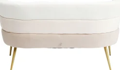 Sofy*KARE Design Sofa Sandwich 2 Os. 125 Cm Kremowo-beżowa