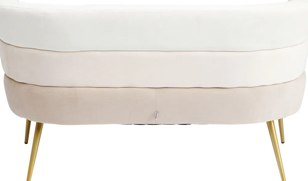 Sofy*KARE Design Sofa Sandwich 2 Os. 125 Cm Kremowo-beżowa