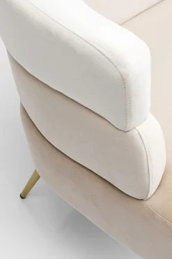Sofy*KARE Design Sofa Sandwich 2 Os. 125 Cm Kremowo-beżowa