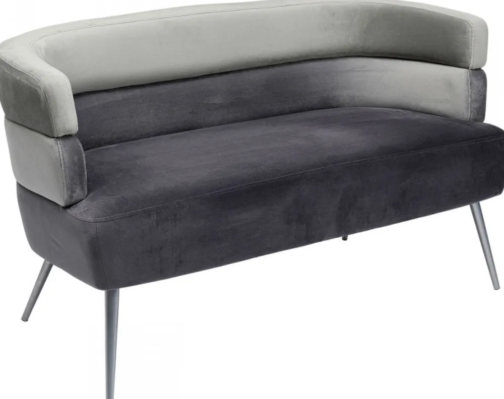 Sofy*KARE Design Sofa Sandwich 2 Os. 125 Cm Szara