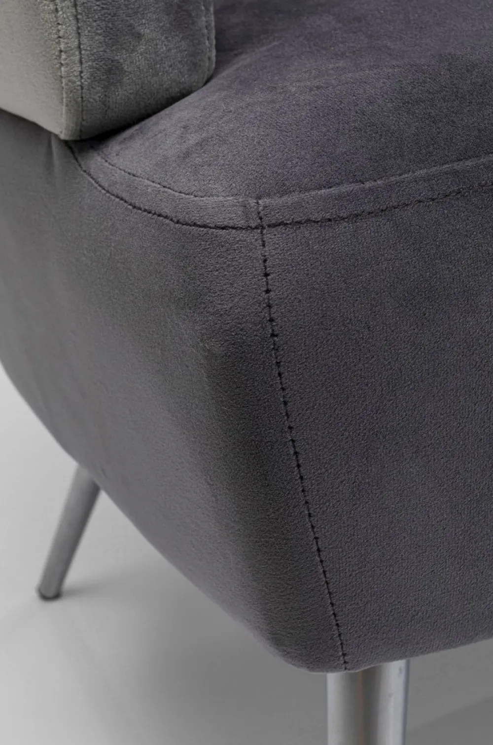 Sofy*KARE Design Sofa Sandwich 2 Os. 125 Cm Szara