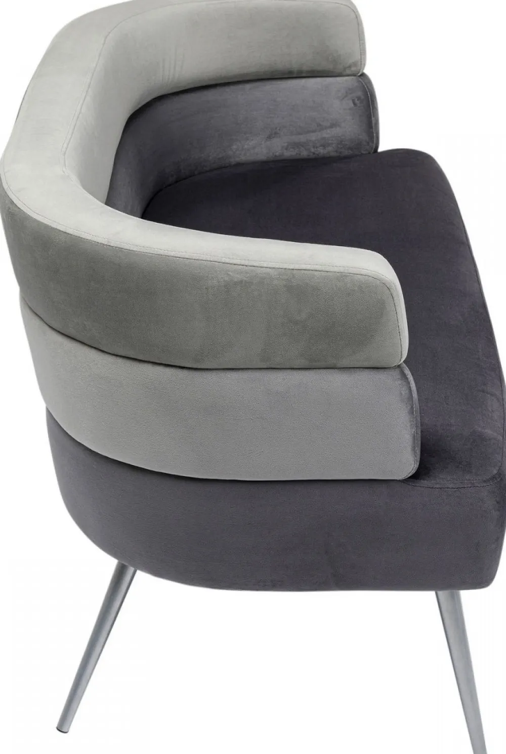Sofy*KARE Design Sofa Sandwich 2 Os. 125 Cm Szara