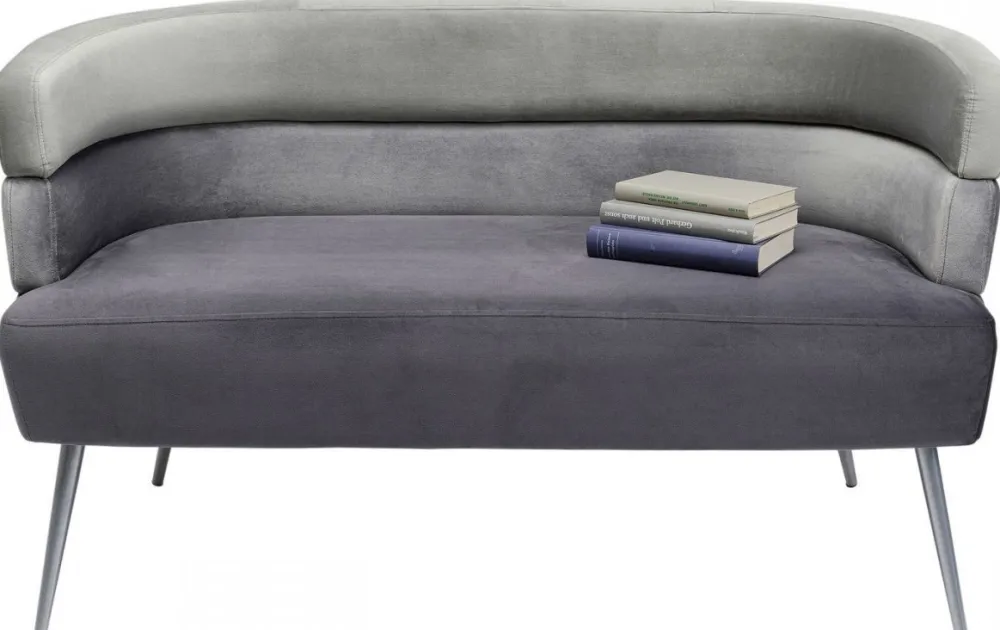 Sofy*KARE Design Sofa Sandwich 2 Os. 125 Cm Szara