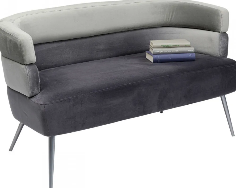 Sofy*KARE Design Sofa Sandwich 2 Os. 125 Cm Szara