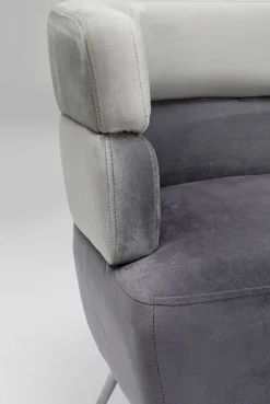 Sofy*KARE Design Sofa Sandwich 2 Os. 125 Cm Szara