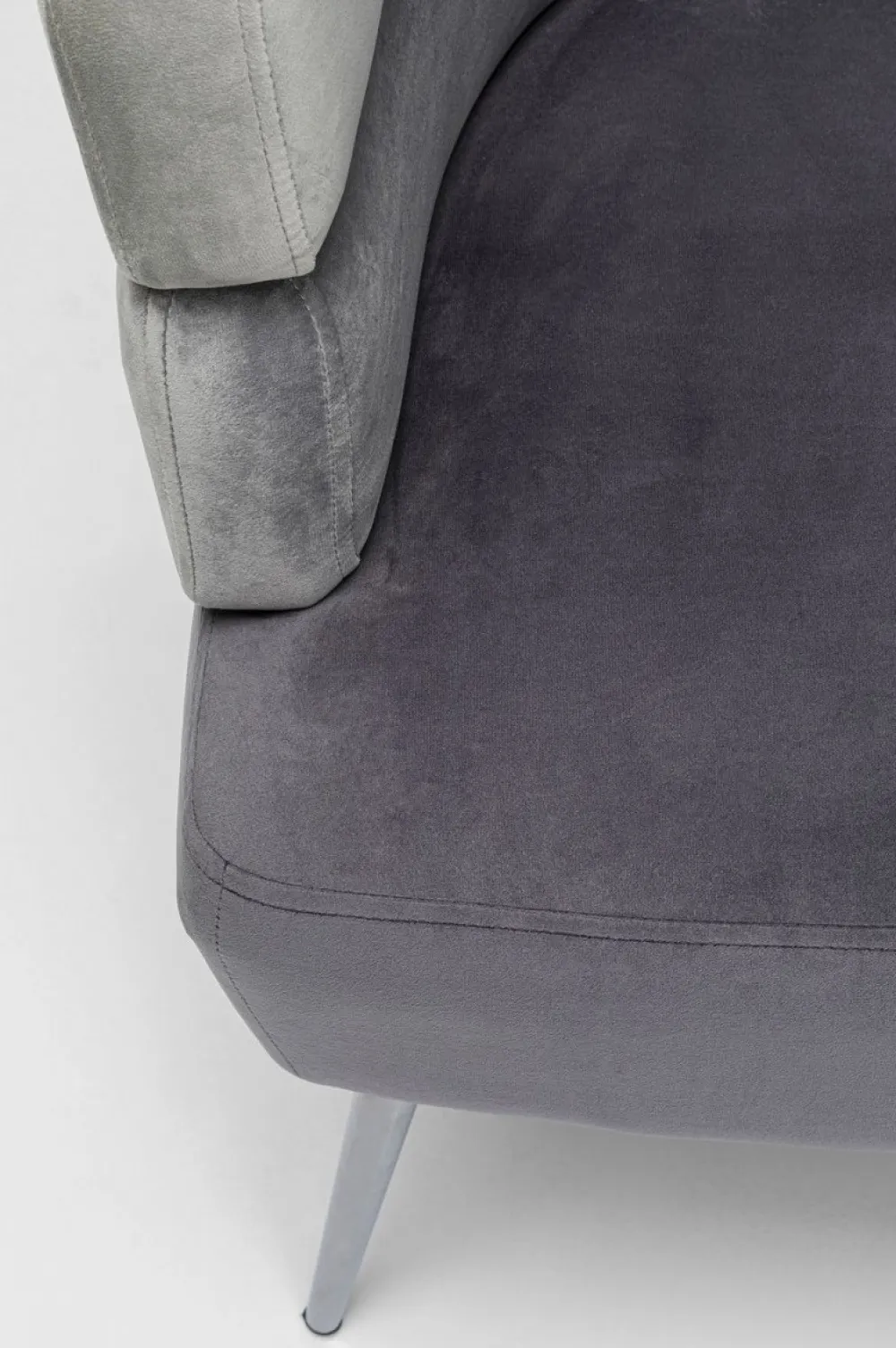 Sofy*KARE Design Sofa Sandwich 2 Os. 125 Cm Szara