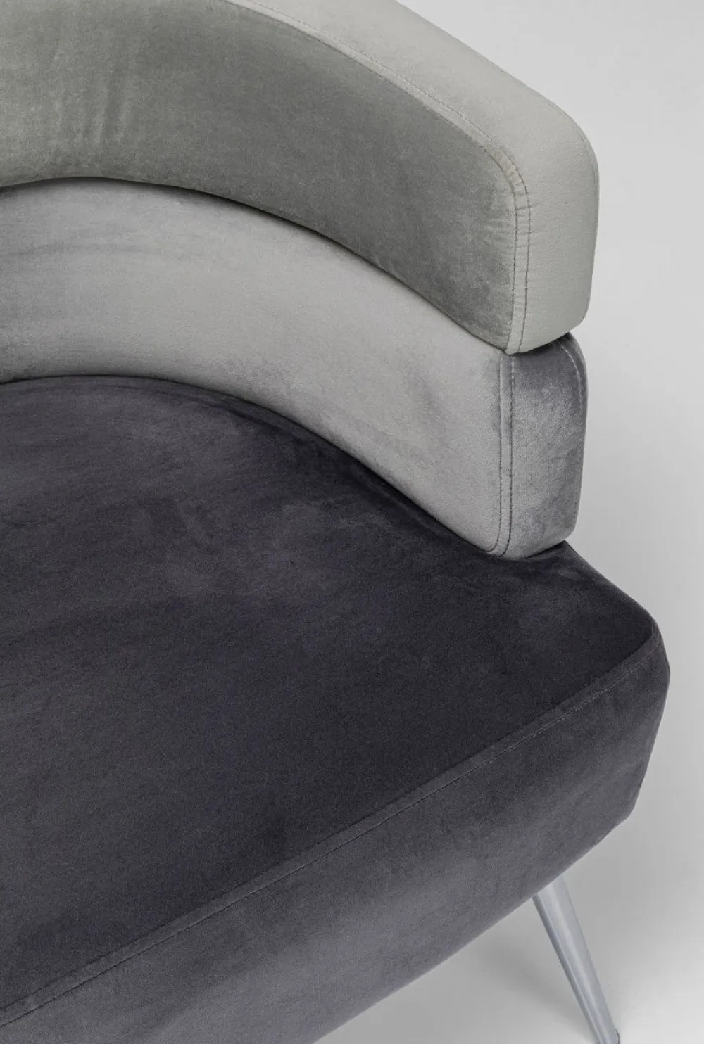 Sofy*KARE Design Sofa Sandwich 2 Os. 125 Cm Szara
