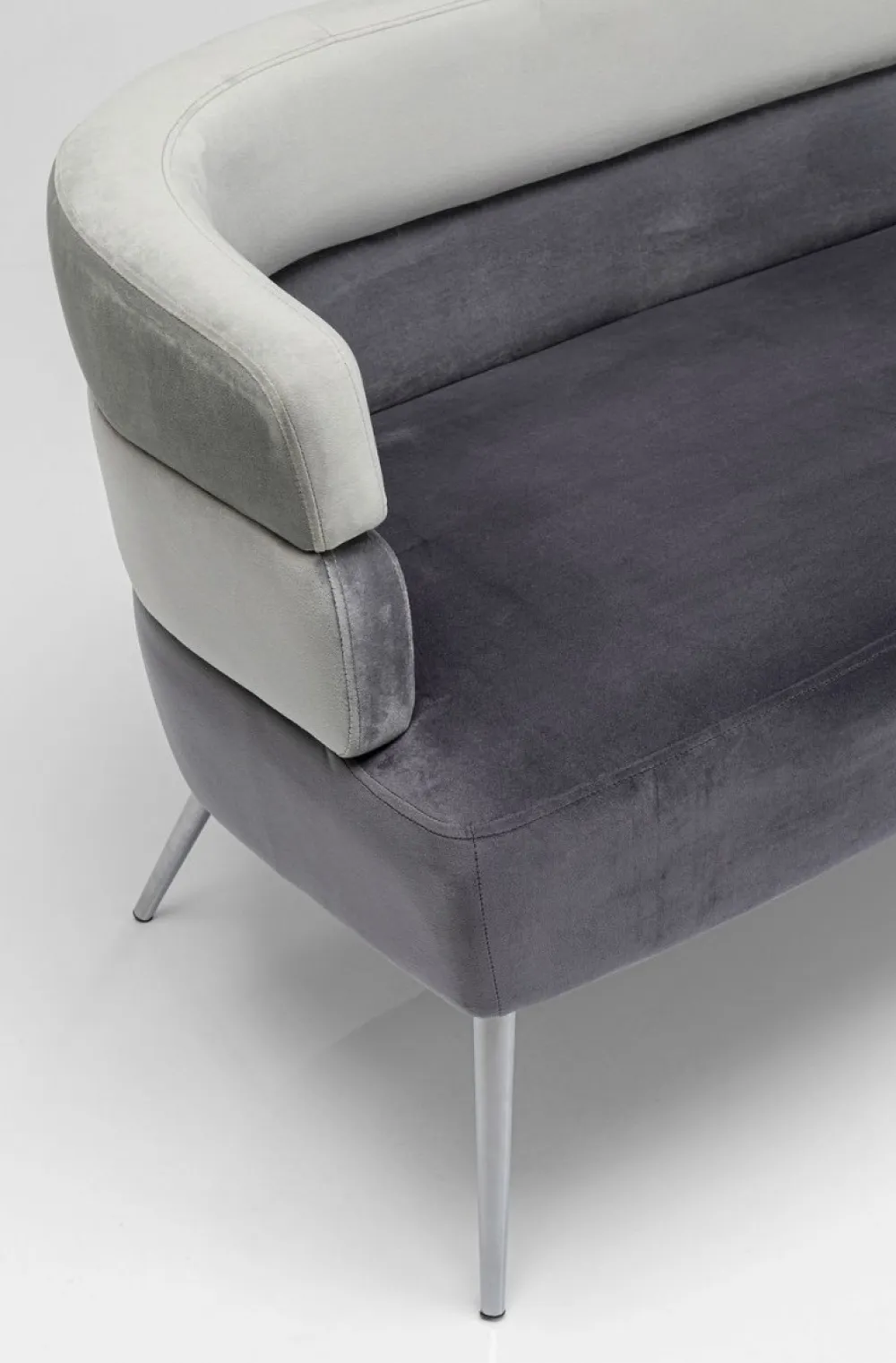 Sofy*KARE Design Sofa Sandwich 2 Os. 125 Cm Szara