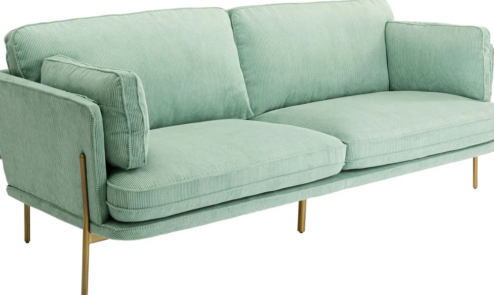 Sofy*KARE Design Sofa Shirly 3 Os. 221 Cm Miętowa