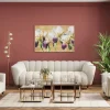 Sofy*KARE Design Sofa Spectra 3 Os. 245 Cm Biała