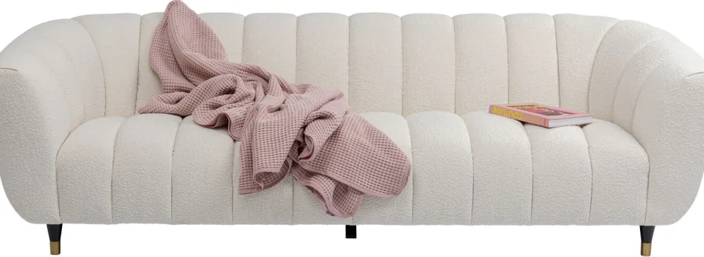 Sofy*KARE Design Sofa Spectra 3 Os. 245 Cm Biała