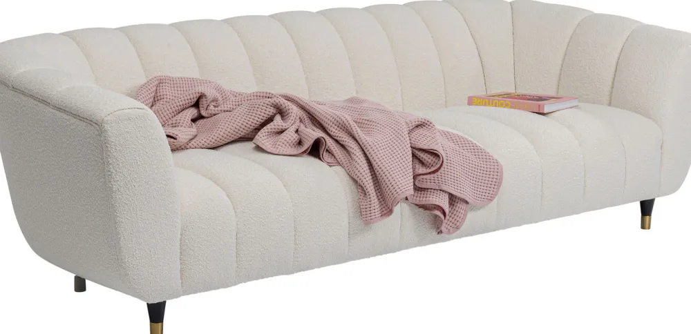 Sofy*KARE Design Sofa Spectra 3 Os. 245 Cm Biała