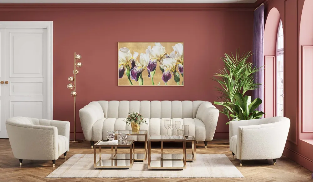 Sofy*KARE Design Sofa Spectra 3 Os. 245 Cm Biała